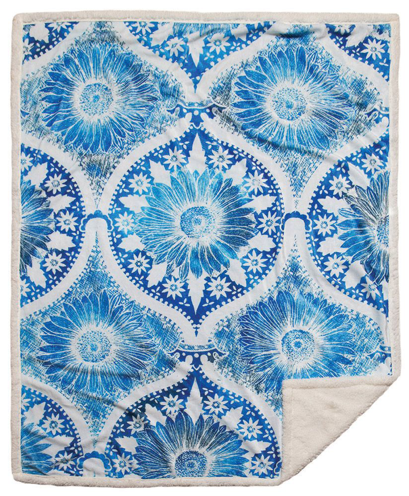 Carstens Inc. Chakra Blossom Sherpa Plush Throw Blanket Cabela's